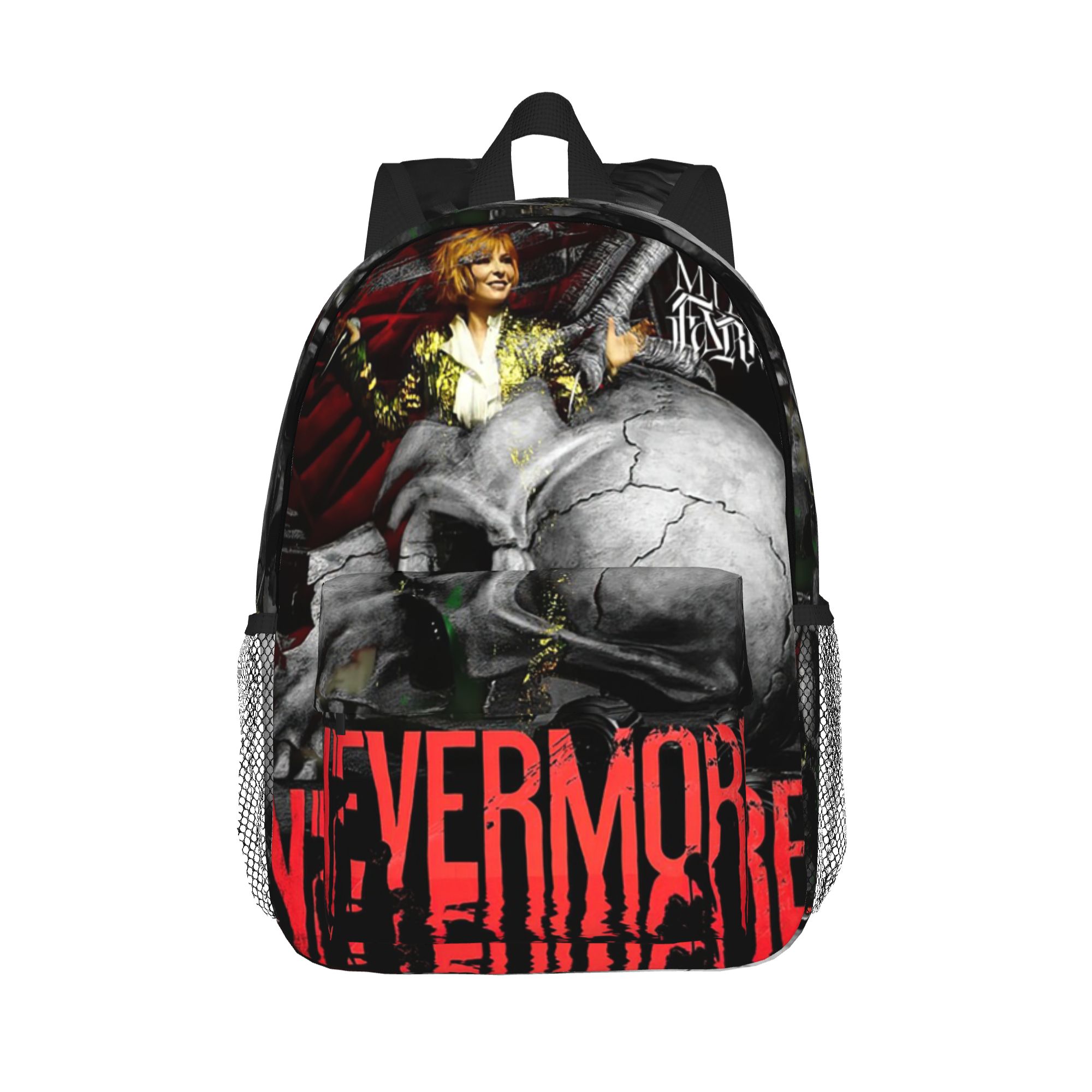 Women Bags Farmers - กระเป๋าเป้สะพายหลัง Nevermore skeleton Mylene Farmer ขายดี
