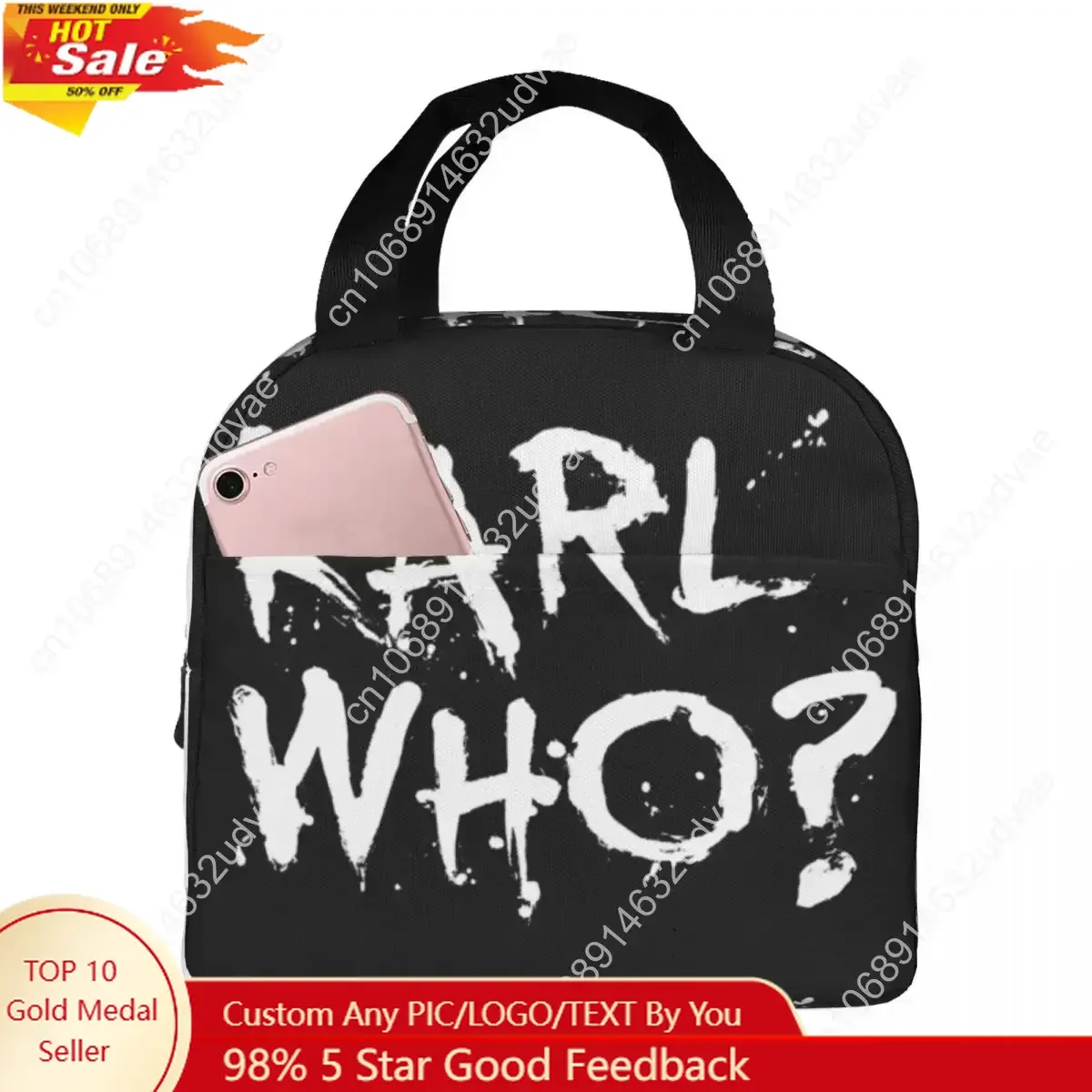 Women'S Karl Bags - กระเป๋าใส่อาหารกลางวันสำหรับผู้หญิงและเด็ก Karl Who กระเป๋าเก็บความเย็นแบบพกพาสำหรับปิกนิก กระเป๋าผ้าแคนวาสใส่เบนโตะ