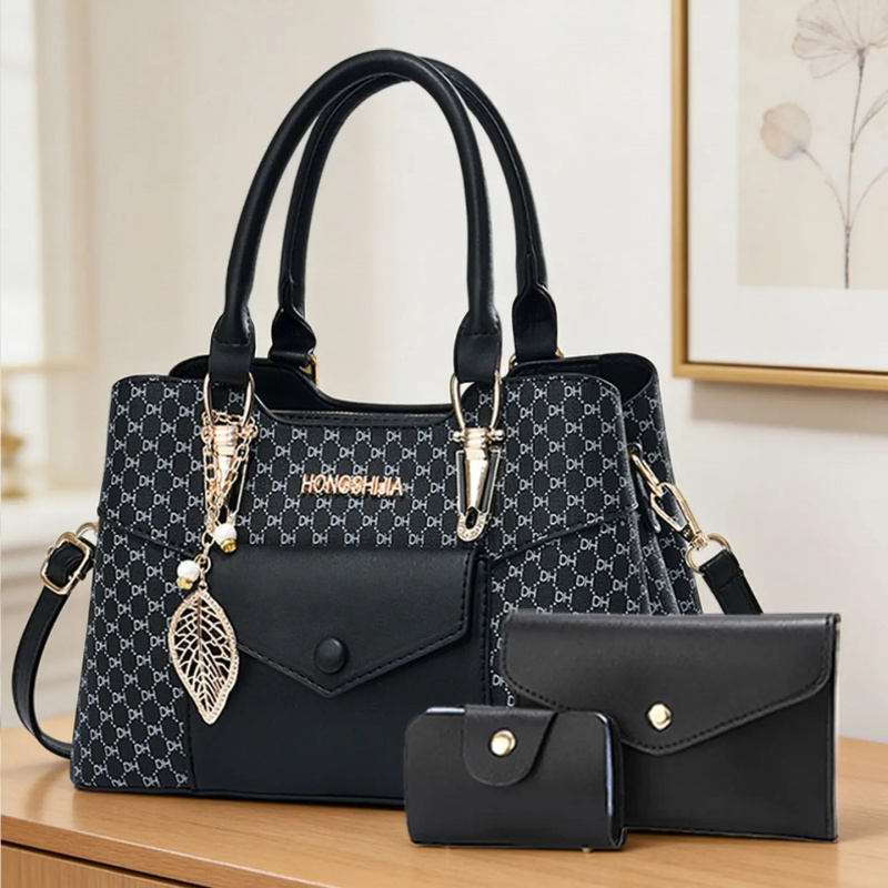 Women Bags Crossbody - กระเป๋าโท้ทขนาดใหญ่เนื้อผ้าคุณภาพสูงสำหรับการเดินทาง, ชุดกระเป๋าผู้หญิงสุดหรูพร้อมกระเป๋าสะพายข้างแบบคัลเลอร์บล็อก