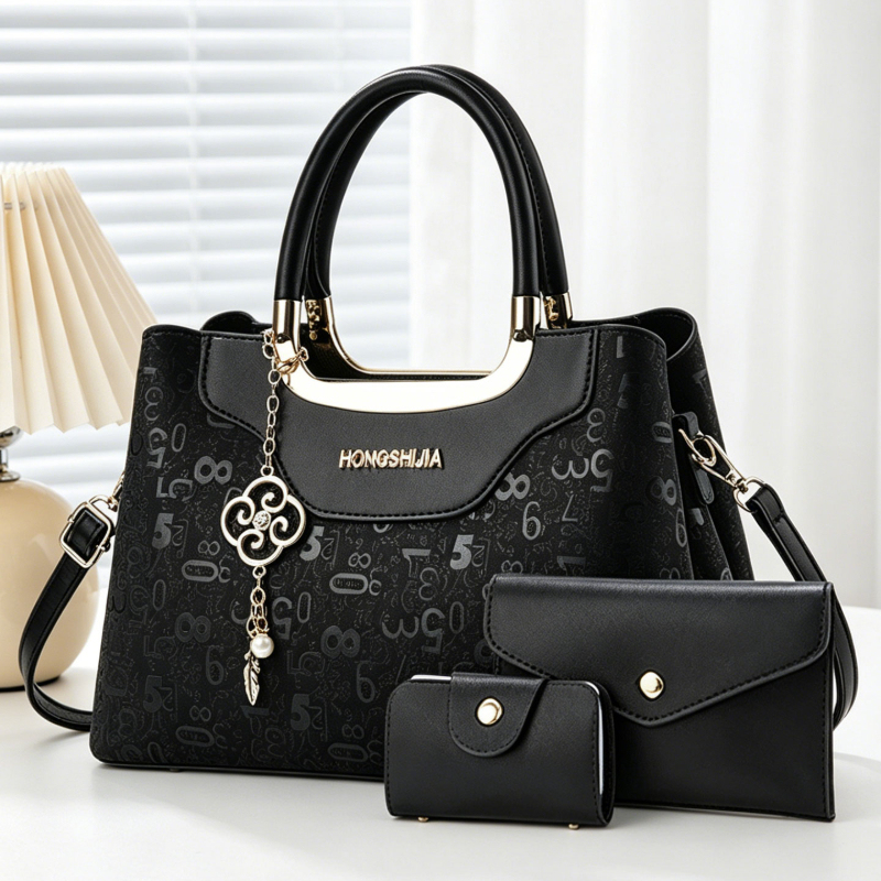 Women Bags Crossbody - ชุดกระเป๋าถือแฟชั่นผู้หญิง 3 ชิ้น, กระเป๋าสะพายข้างพิมพ์ลายดิจิตอลสุดหรูสำหรับผู้หญิง, กระเป๋าสะพายไหล่หลายช่องความจุขนาดใหญ่