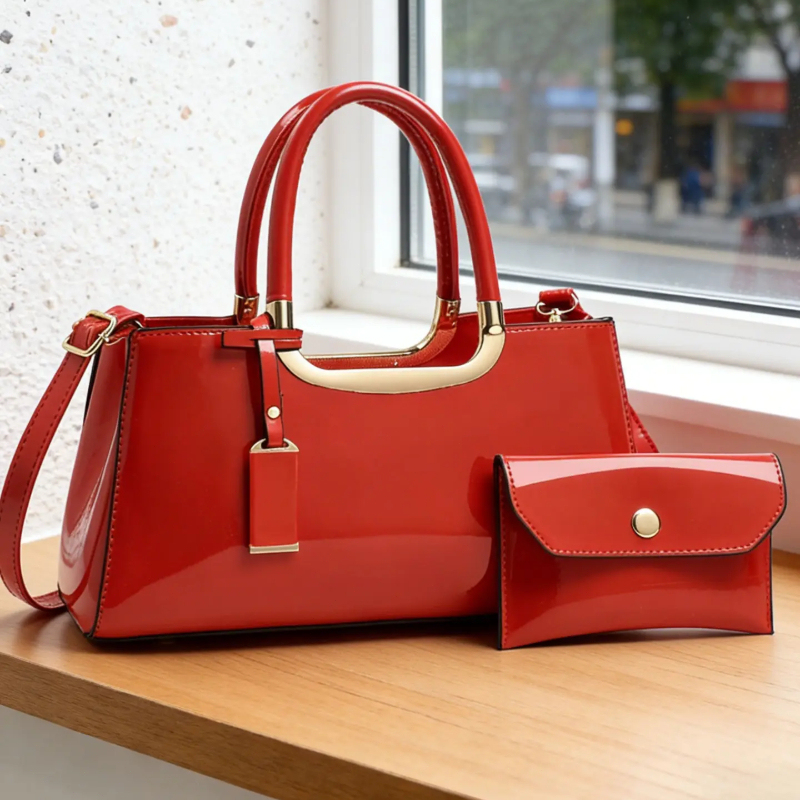 Women Bags Crossbody - ชุดกระเป๋าถือสตรี วัสดุ PU หรูหรา น้ำหนักเบา กระเป๋าสะพายข้าง