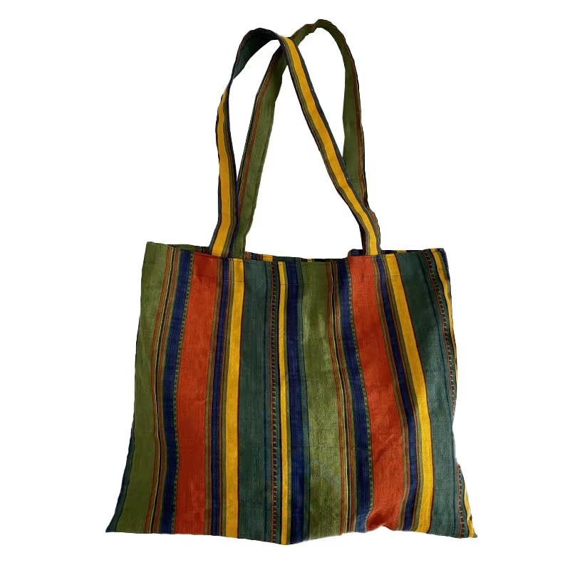 Women Bags Aldo - กระเป๋าโท้ทผ้าลินินลายโบฮีเมียนสำหรับสุภาพสตรี กระเป๋าสะพายไหล่ลำลองความจุขนาดใหญ่ กระเป๋าถือสำหรับใช้ในชีวิตประจำวันสำหรับการเดินทางช้อปปิ้งและการเดินทางในแต่ละวัน
