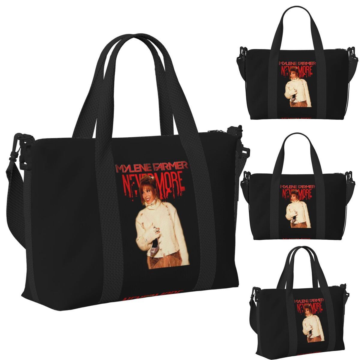 Women Bags Farmers - กระเป๋าเดินทางลาย Mylene Farmer New Image NeverMore