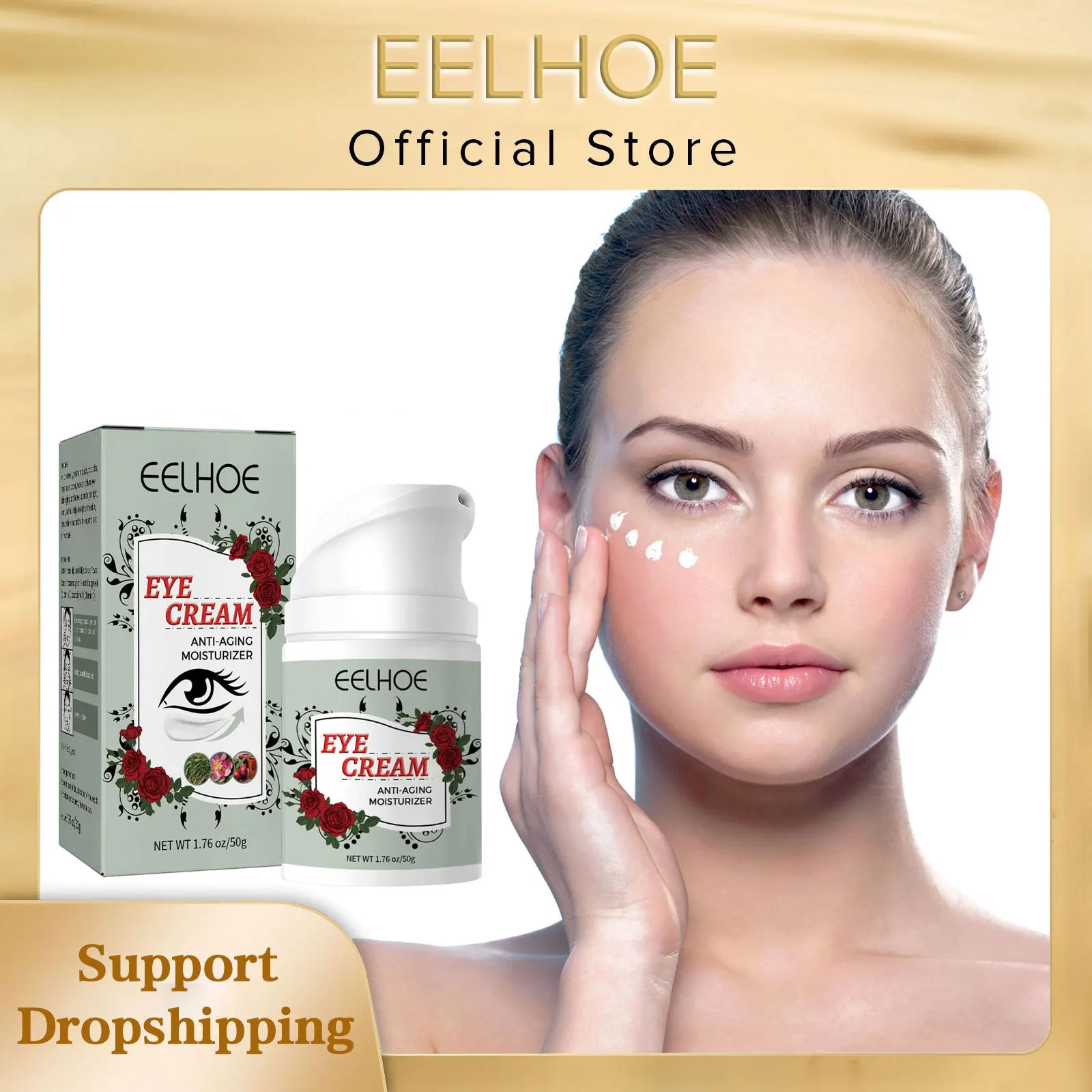Women Bags Under Eyes - Eelhoe ครีมทาใต้ตาต่อต้านริ้วรอยรอบดวงตาลดริ้วรอยปรับปรุงริ้วรอยถุงใต้ตาลดอาการบวมให้ความชุ่มชื้นดูแลผิวกระจ่างใส