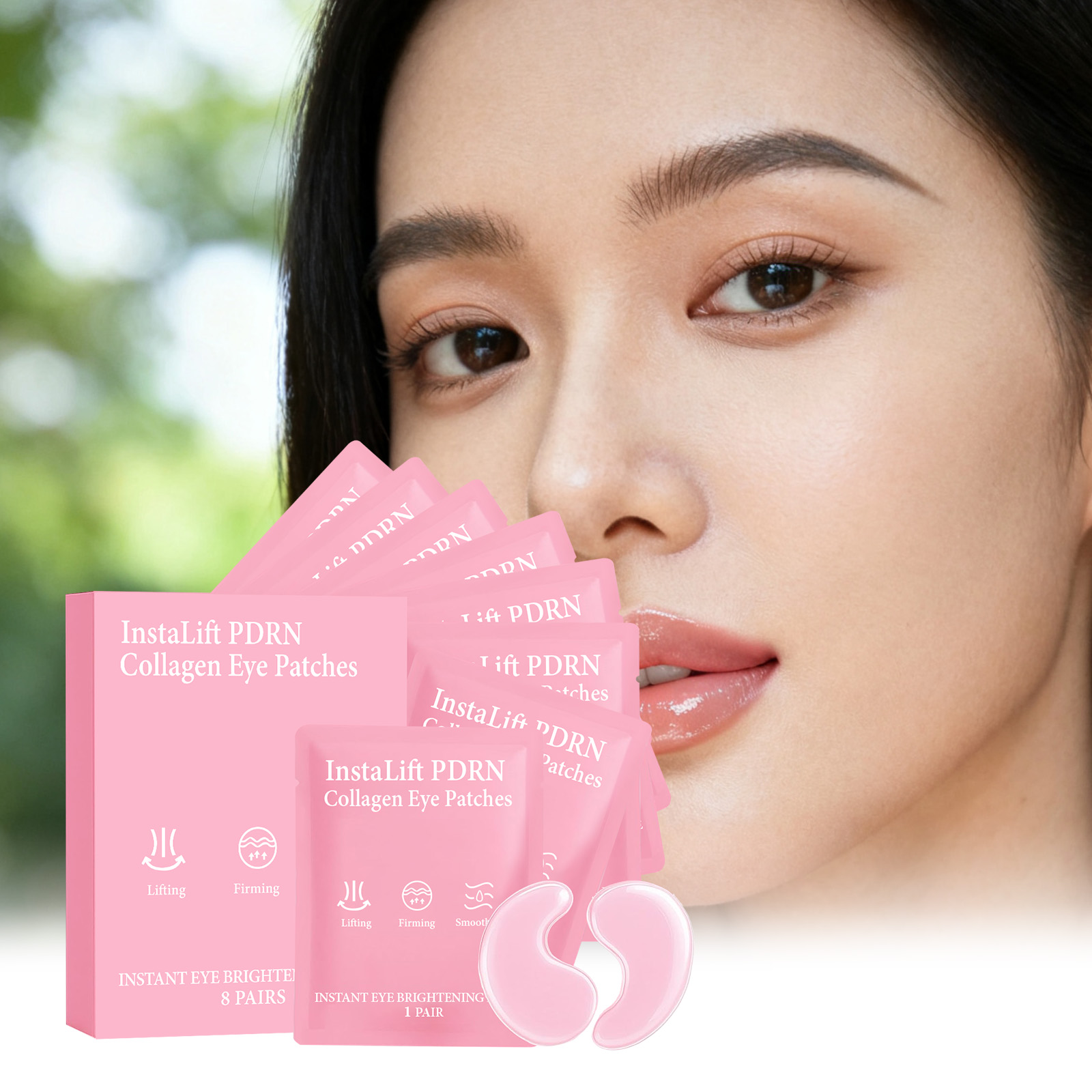 Women Bags Under Eyes - แผ่นมาส์กใต้ตา Instalift PDRN คอลลาเจน ลดรอยคล้ำใต้ตา ลดถุงใต้ตา
