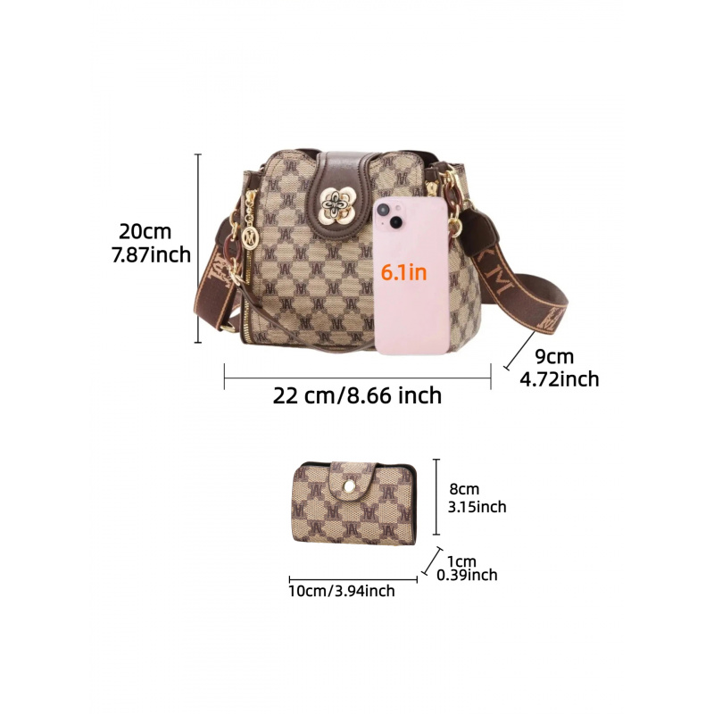 กระเป๋าสะพายไหล่พิมพ์ลายตัวอัก - Women Bags Crossbody บทวิจารณ์และราคา