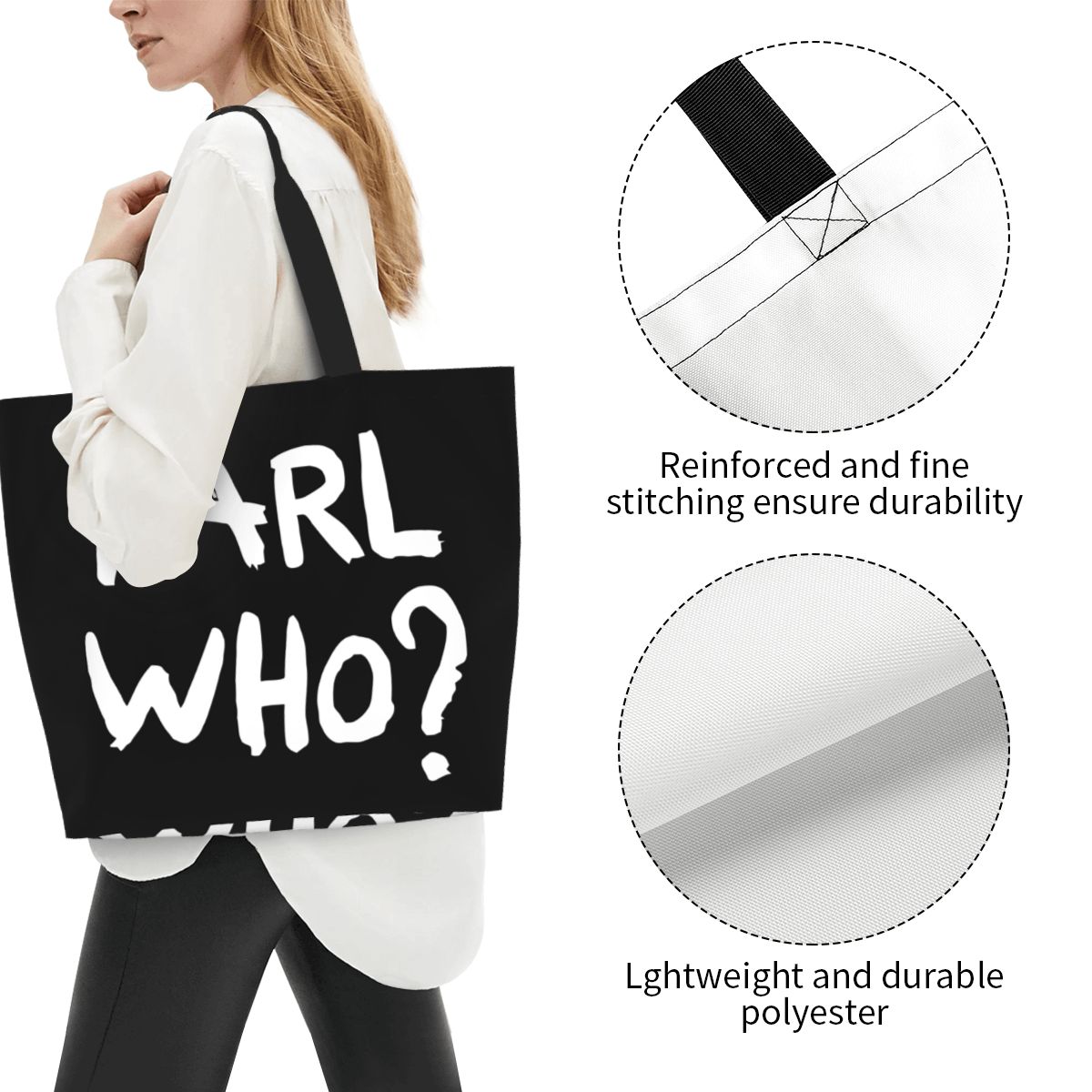 Custom Kawaii Karl Who สโลแกน  - Women'S Karl Bags บทวิจารณ์และราคา