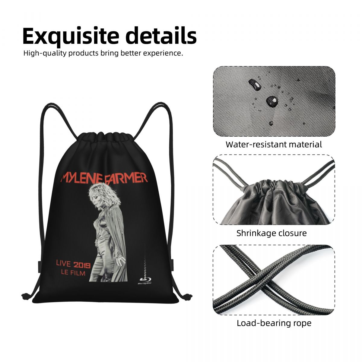 กระเป๋าเป้สะพายหลังมีเชือกผูกม - Women Bags Farmers บทวิจารณ์และราคา