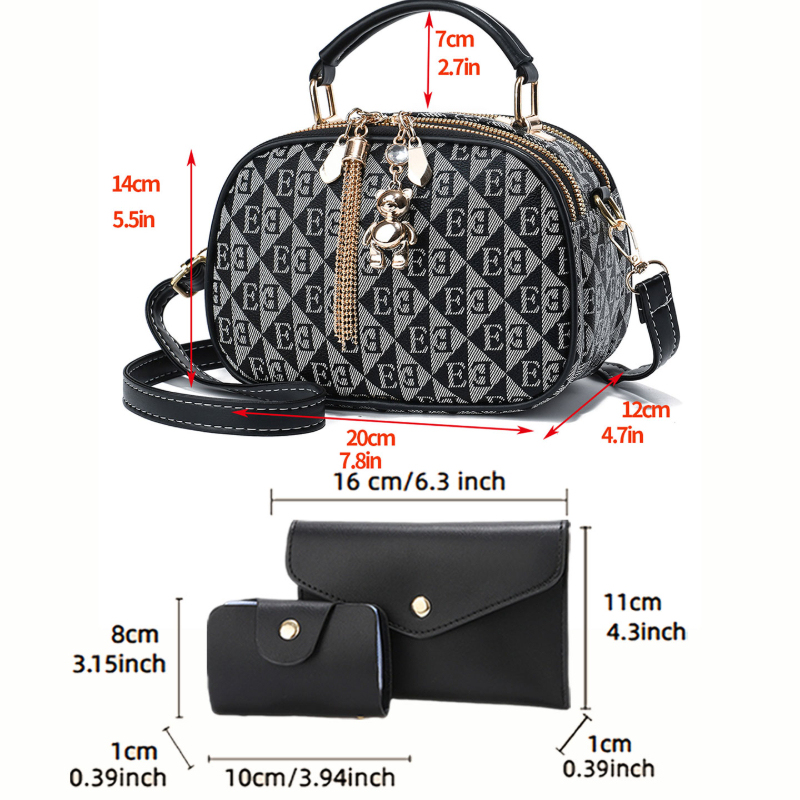 กระเป๋าทรงกลมขนาดเล็กพิมพ์ลายต - Women Bags Crossbody บทวิจารณ์และราคา