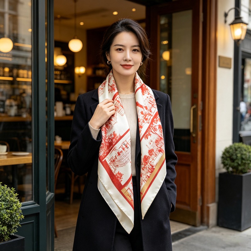 ผ้าพันคอไหมแท้ 100% หรูหรา ขนา - Women Bags Dkny บทวิจารณ์และราคา