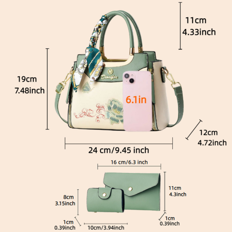 ชุดกระเป๋าถือปักลาย 3 ชิ้น ประ - Women Bags For Gift บทวิจารณ์และราคา