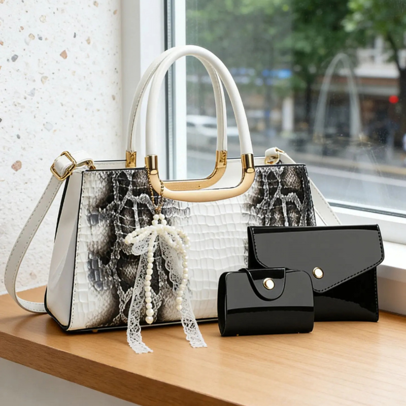 ชุดกระเป๋าถือสตรี ลายหนังจระเข - Women Bags Crossbody บทวิจารณ์และราคา