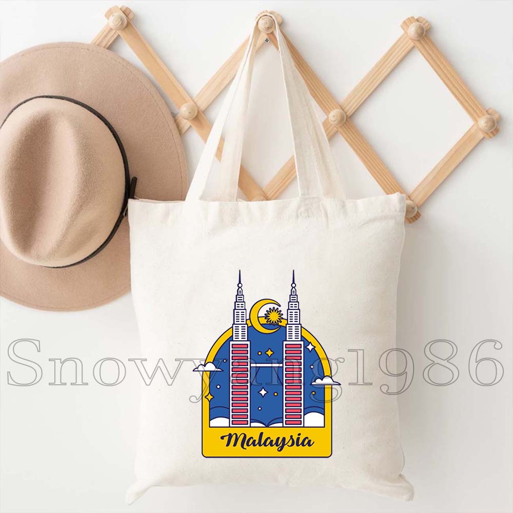 กระเป๋าผ้าแคนวาสลายธงชาติมาเลเ - Women Bags Malaysia บทวิจารณ์และราคา